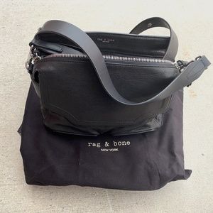 RAG & BONE SMALL PILOT SATCHEL IN BLACK